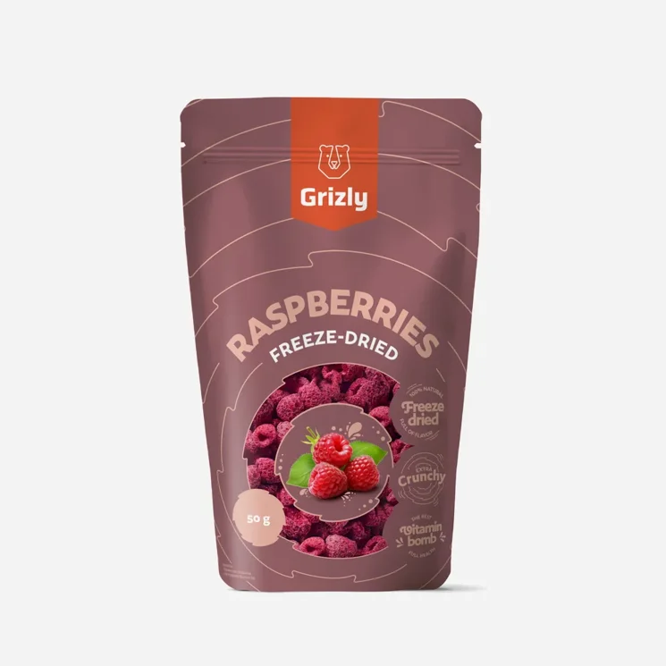 Gefriergetrocknete Himbeeren