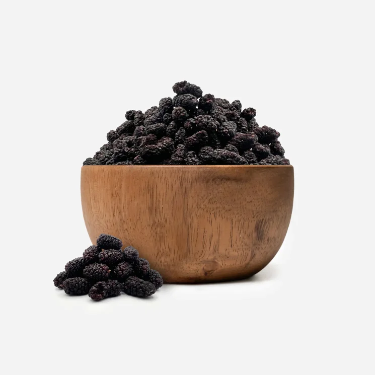 Gefriergetrocknete schwarze Maulbeeren